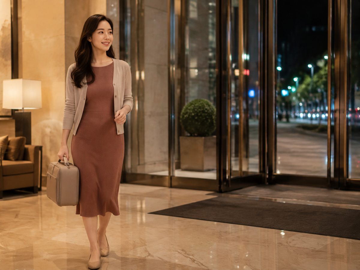 서울특별시 송파구 송파 이동과 방문 일정을 안내하는 젊은 성인 한국 여성 관리사